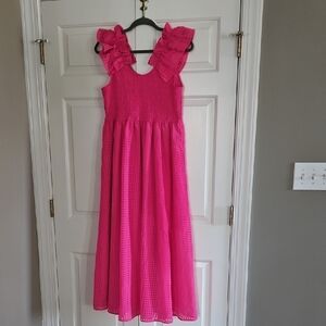 Crown & Ivy Hot Pink Sleeveless Dress size L